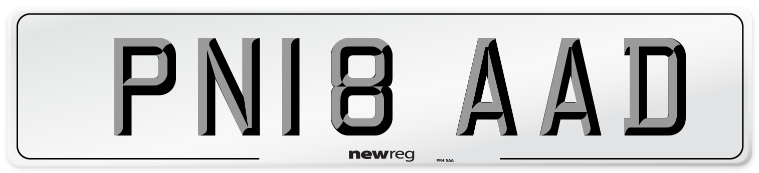 PN18 AAD Number Plate from New Reg